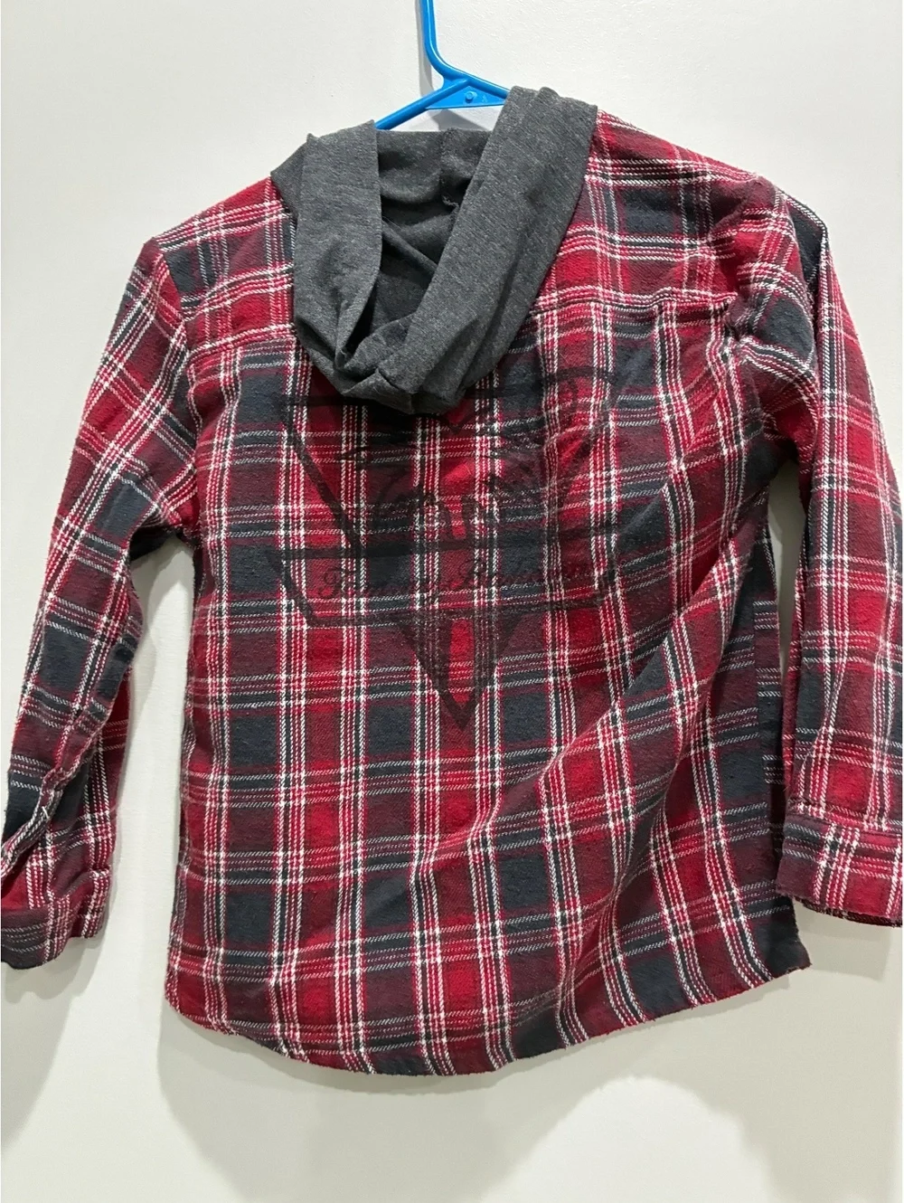 Tommy Bahama Boys' Hooded Plaid Flannel Shirt Size 10/12